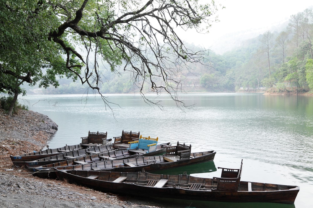 Boats on the Sattal Lake