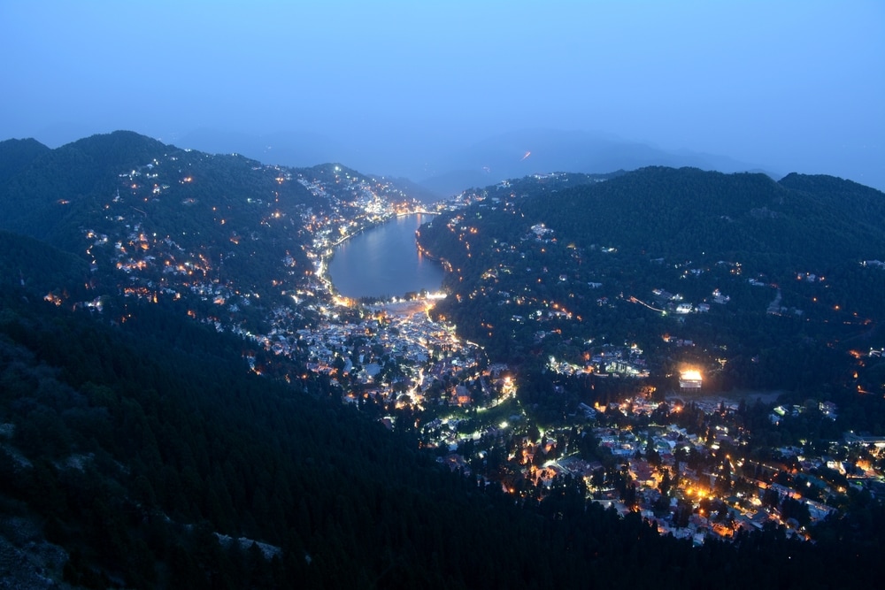 Night view of Nainital