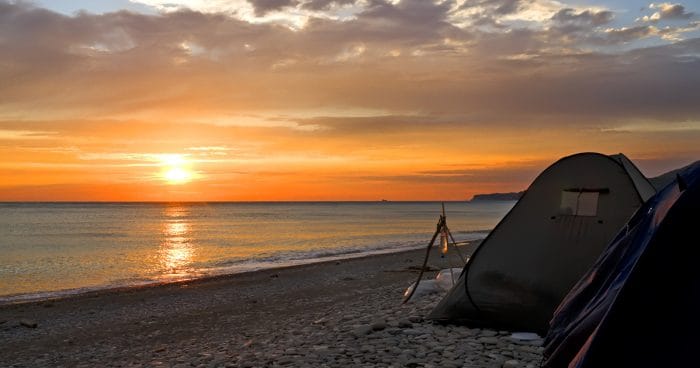 Camp in Seaside Oregon