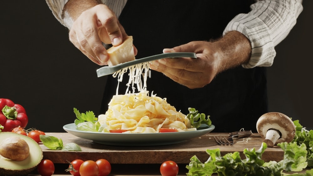 Chef making an Italian Dish